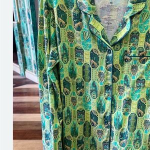 Wicked Green Patterned Button-Up Shirt